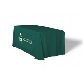 Logo Branded 4ft Non-Fitted Standard 7 Oz Polyester Table Cover  Logo Branded 4ft Non-Fitted Standard 7 Oz Polyester Table Cover