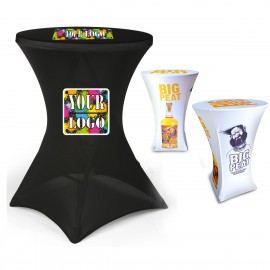 Logo Branded Stretch Cocktail Table Cover