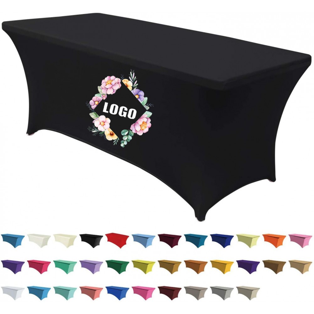Customized Premium 6' Full Color Dye Sublimation Stretch Table Cover Customized Premium 6' Full Color Dye Sublimation Stretch Table Cover