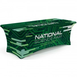 Custom Tablecloth 4 ft Full Color Throws Stretch Fitted Table Covers with Logo