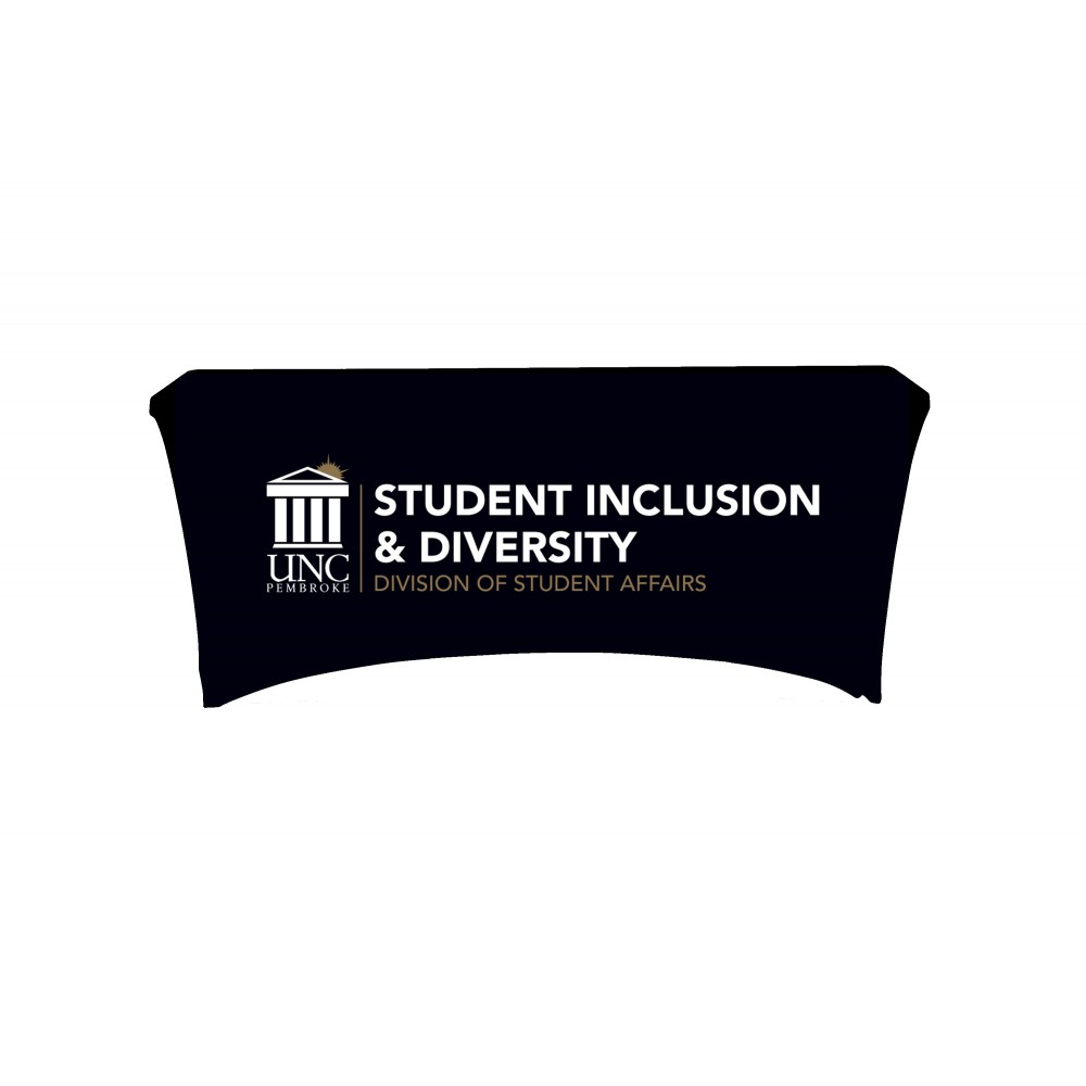 8ft Standard Fitted Stretch Table Cover - Standard Fabric with Logo 8ft Standard Fitted Stretch Table Cover - Standard Fabric with Logo