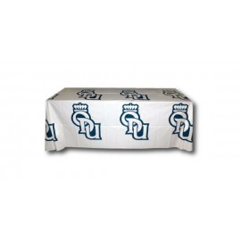 Custom Printed Step & Repeat White Recyclable Plastic Table Cover (108"x65")