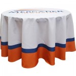 Round Polyester 3 Sided Fitted Table Cover w/ All Over Full Color (Fits 3' Table) Custom Printed