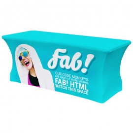 Personalized 6' Premium Stretch 4-Sided Table Cloth