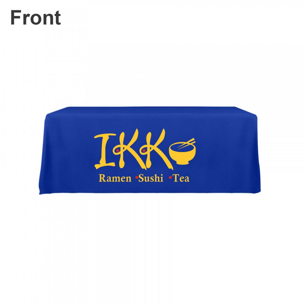 6ft 3 Sided Full Color Fitted Rectangle Tablecloth with Logo
