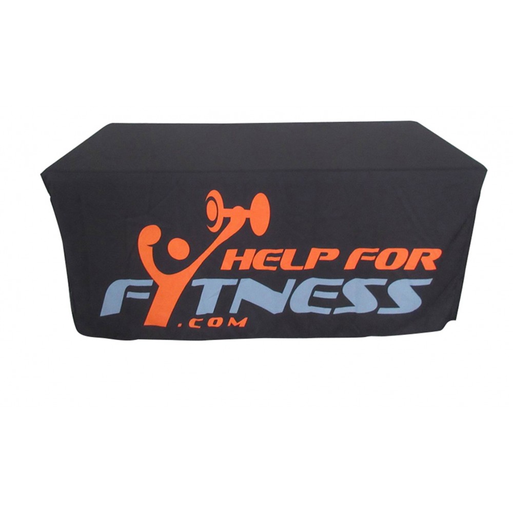 Logo Branded Fitted Table Cover for 4' table, full color imprint