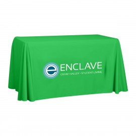 Lime Green 4' Standard Table Throw (Full-Color Dynamic Adhesion) Custom Printed