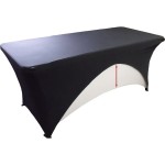 6' Spandex Table Cover w/Arched Back (Dye Sublimation) with Logo