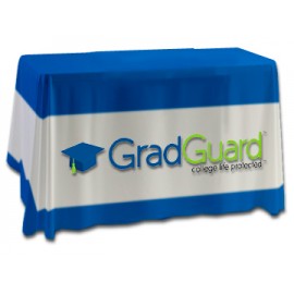 4 Foot Trade Show Table Throw/Cloth - 4 Sided with Logo