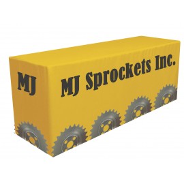 Logo Branded 8' x 30" Top x 42" H Fitted Table Throw (Full Color Print) Dye Sublimated