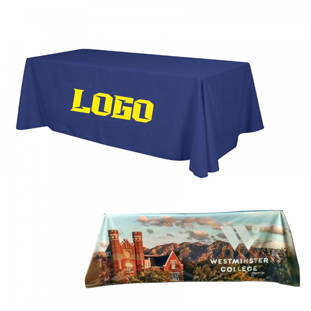 Digital 6 Ft Flat 4 sided Tablecloth with Logo
