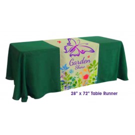28" x 72" FULL BLEED Table Runner with Logo