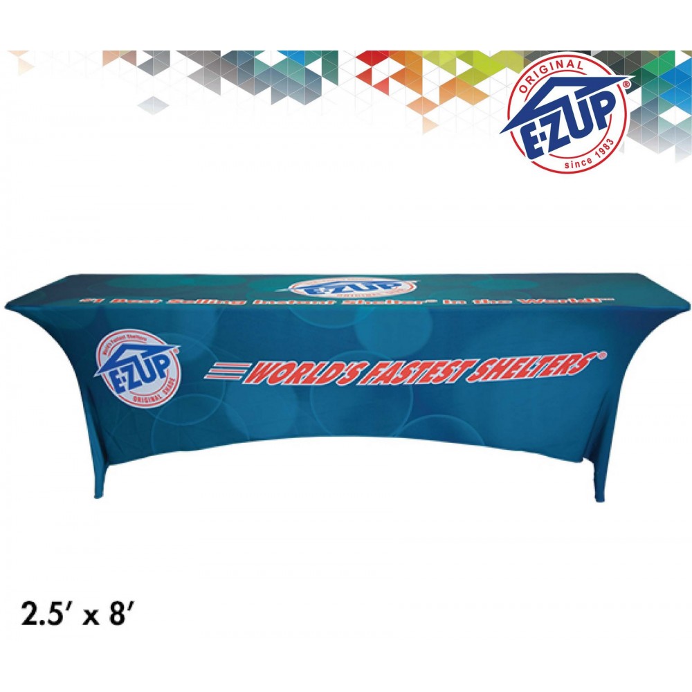 Stretch Table Cover (2.5' x 8' x 29") Custom Printed Stretch Table Cover (2.5' x 8' x 29") Custom Printed