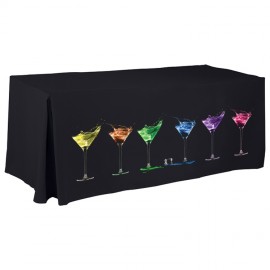 4' Fitted Table Cover, Counter Height - Full Color Front Panel with Logo  4
