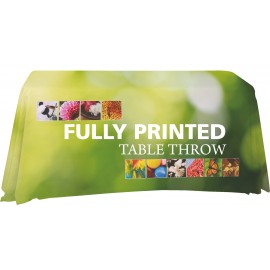 Custom 4' 3-Sided Economy Dye Sub Printed Table Throw  Custom 4