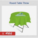 Custom Printed ROUND Tablecloth 29" H x 31.5" D