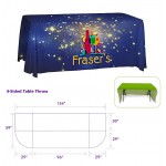 8'ft Open-Back Sublimation Table Throw with Logo