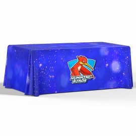 Personalized 6' Standard Draped Economy Table Cover (Full Color Dye Sublimation)