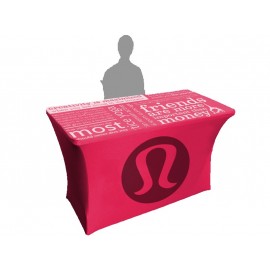 Personalized 4' Stretch Table Cloth/ Table Cover W/Full Color Dye Sublimation