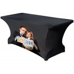 6' Sublimated Front Panel Spandex Table Cover with Logo
