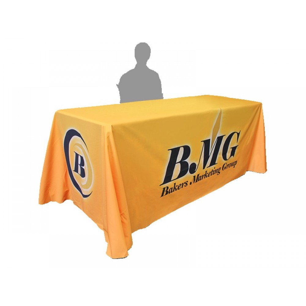 6' Non-Fitted Table Cloth/ Table Cover with Full Color Dye Sublimation with Logo