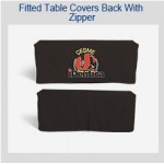 FITTED ZIPPER BACK Tablecloth 6 feet Custom Printed