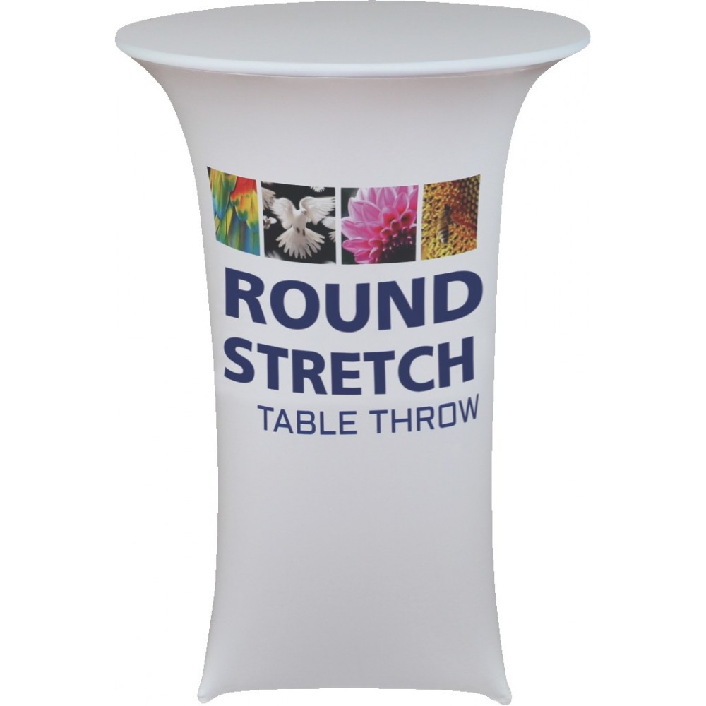 30" Stretch Round Table Throw (30" diameter) with Logo
