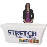 6' Dye Sub Printed Stretch Table Throw with Logo
