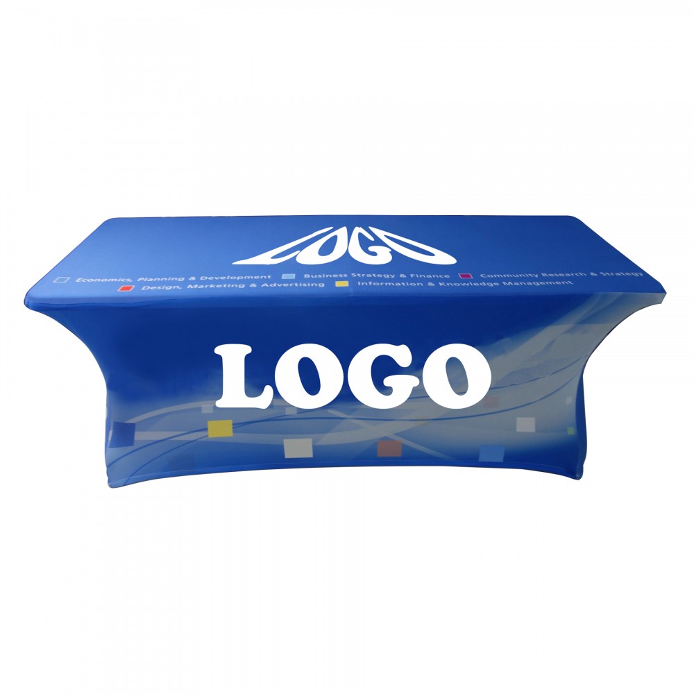 Logo Branded 6' Stretch Tablecloth/Table Cover