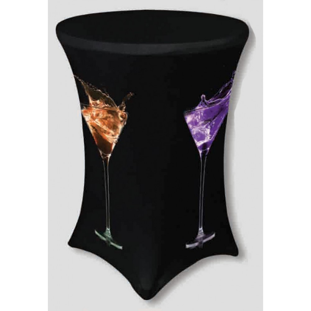 36" Spandex High Top Table Cover with Logo