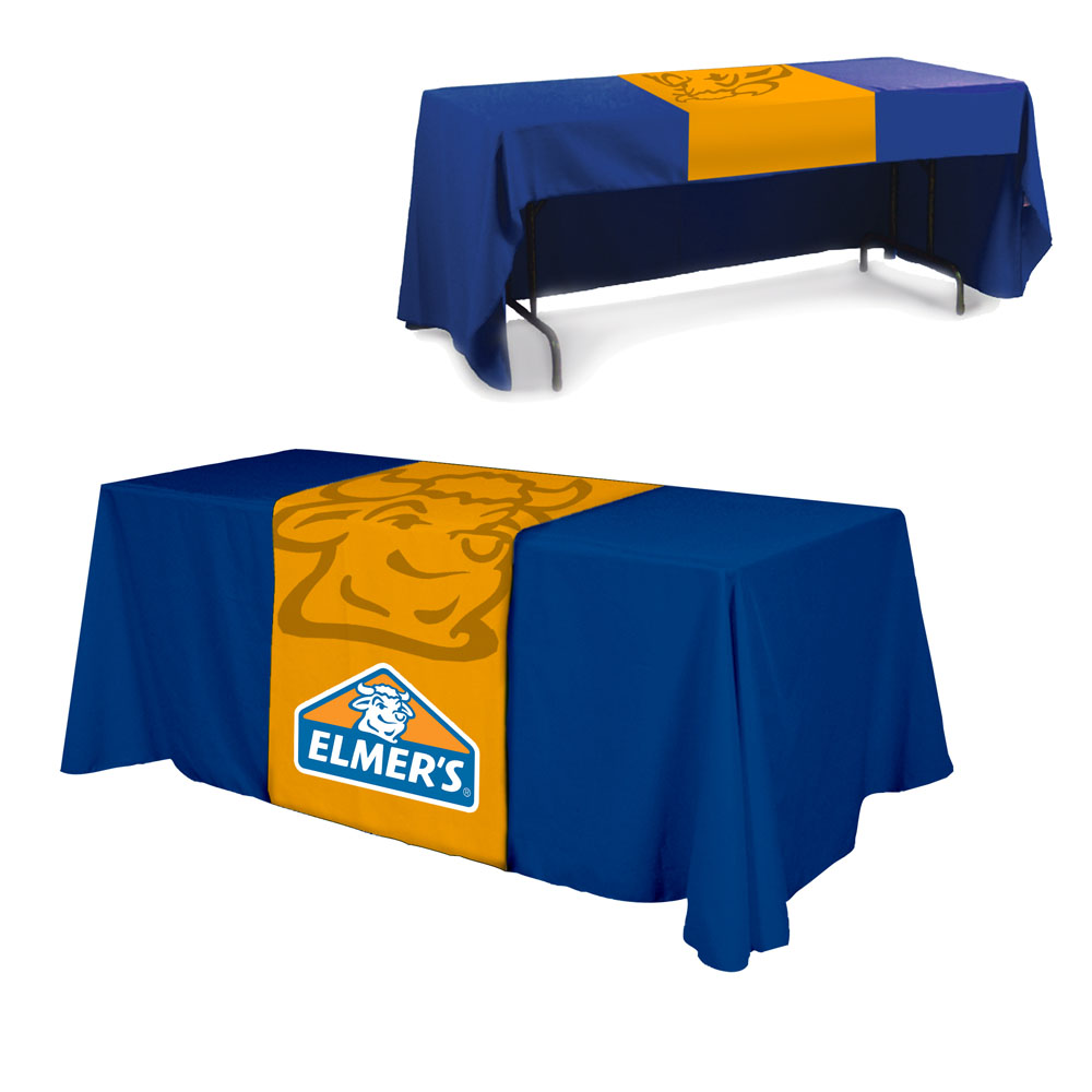 Table Runner - (Front, Top, 12" Back) - All Over Dye Sub with Logo Table Runner - (Front, Top, 12" Back) - All Over Dye Sub with Logo