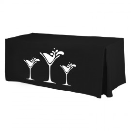 4' Economy-ONE Table Throw- 1 Color Heat Transfer, 90"x108" with Logo  4
