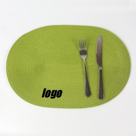 Promotional Oval non-slip insulated solid color placemat