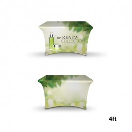 DisplaySplash 4' RPET Stretch Table Cover with Logo