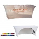 6'ft Open-Back Ultra-Fit Table Cover with Logo
