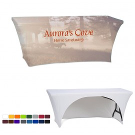 6'ft Open-Back Ultra-Fit Table Cover with Logo  6