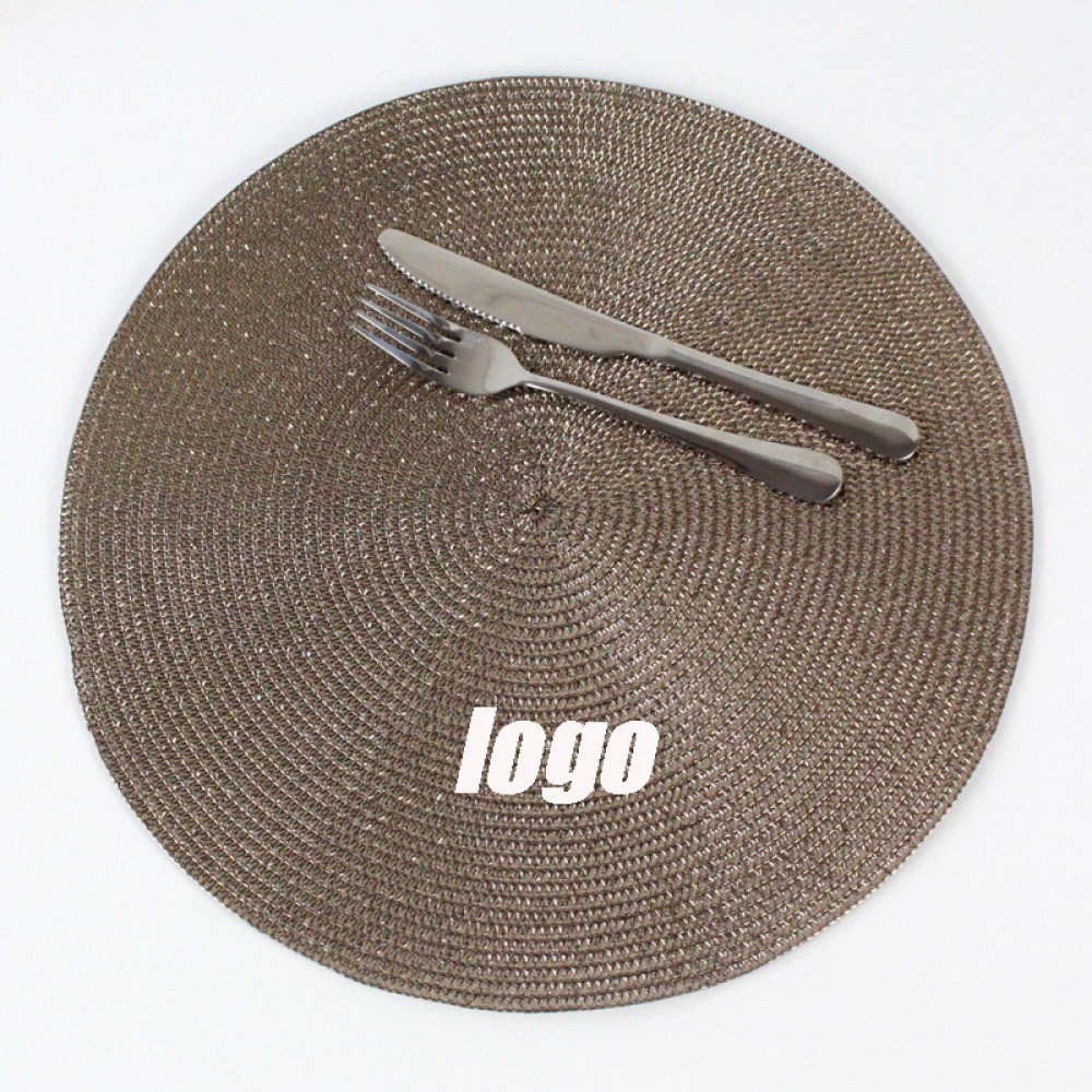 Personalized Metal color line round heat insulation placemat Personalized Metal color line round heat insulation placemat
