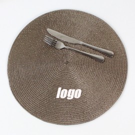 Personalized Metal color line round heat insulation placemat