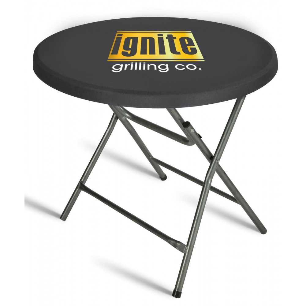 Contour Stretch Round Fitted Table Topper (31.5"x43") Custom Imprinted Contour Stretch Round Fitted Table Topper (31.5"x43") Custom Imprinted