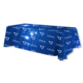 Logo Branded 6' 300D Poly, Dye Sub Table Cover (Full) With Free Clear Vinyl Zipper Carrying Case  Logo Branded 6