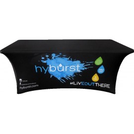 3 Sided Stretch Table Cover (6' x 2.5') with Logo