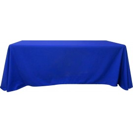 Personalized 6' x 2.5' Solid Color 3 Sided Table Cover & Throw