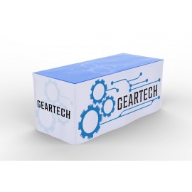 Full Dye Sub 6' Fitted Table Cover, No Pleats with Logo  Full Dye Sub 6