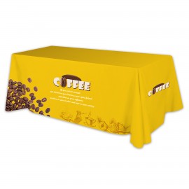 8' Premium Draped Standard Table Cover (Full Color Dye Sublimation) with Logo