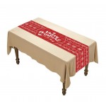 Full Color Imprint Christmas Polyester Table Runner with Logo