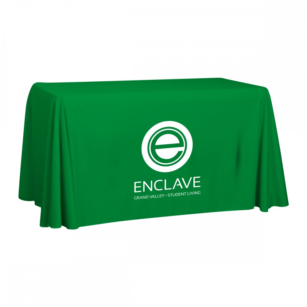 Green 4' Table Throw (Dynamic Adhesion) Logo Branded Green 4' Table Throw (Dynamic Adhesion) Logo Branded