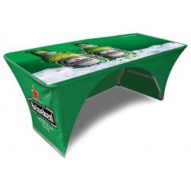 6' Table Cover Stretched Throw w/ Open Back with Logo  6