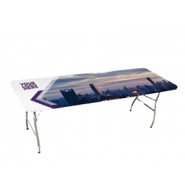 Custom 8' Stretch Table Top Cover - Fully Printed