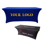 6 FT Dye Sub Stretch Tablecloth/Table Cover with Logo