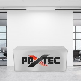 6FT Fitted Trade Show Table Cover - Full Color Imprint with Logo